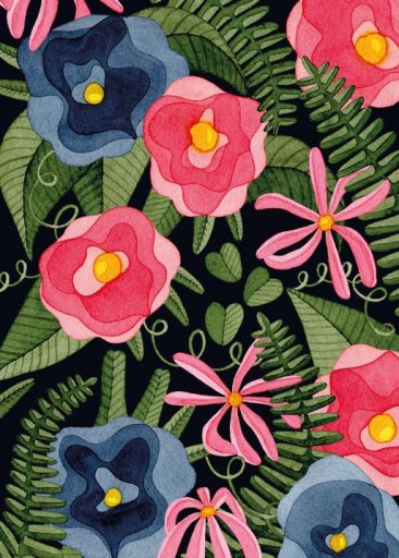 Flowers Front por Karin Ohlsson
