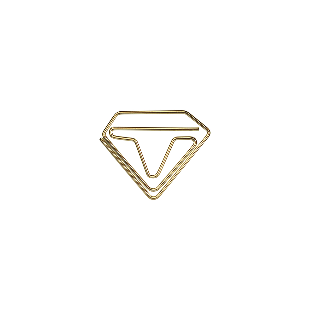 Clips de Papel Diamantes Oro pack de 12