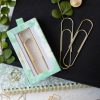 Clips de Papel Jumbo Oro pack de 6