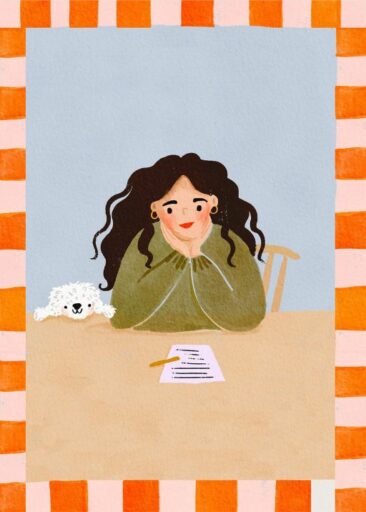 Girl at Desk por Martha Ratcliff