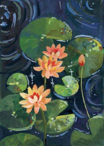 Lotus pond series por Zoe Art Garden