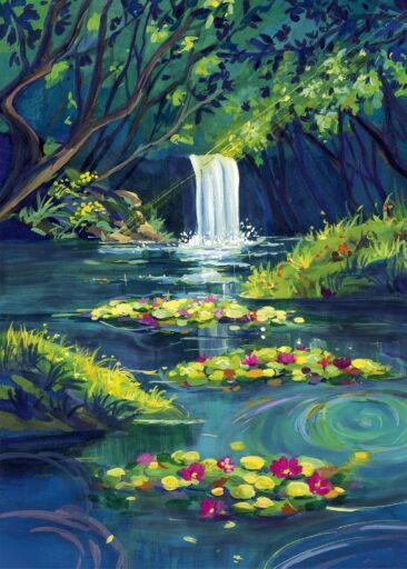 Magical waterfall por Zoe Art Garden